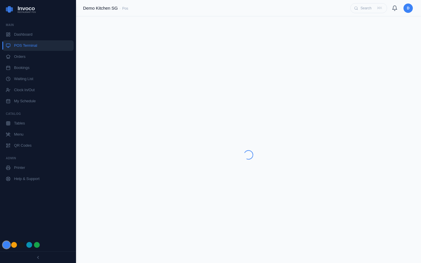 Invoco POS menu builder with nested modifiers for wine pairings vintage, format, temperature under tasting menu courses